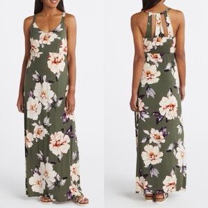 Floral Maxi Dress in Green